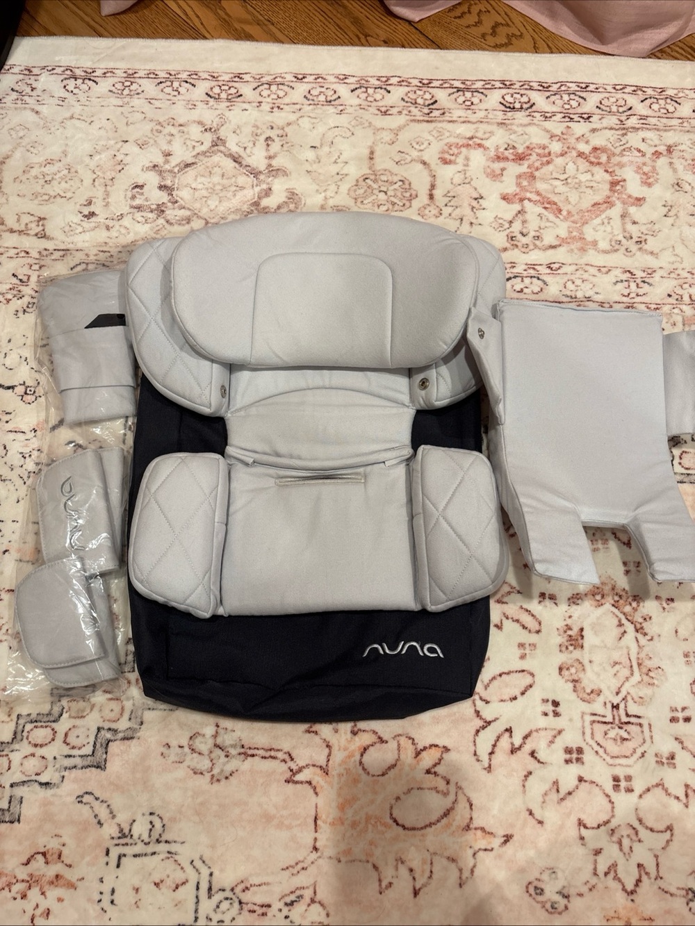 Nuna Revv Light Gray Infant Insert and Accessories